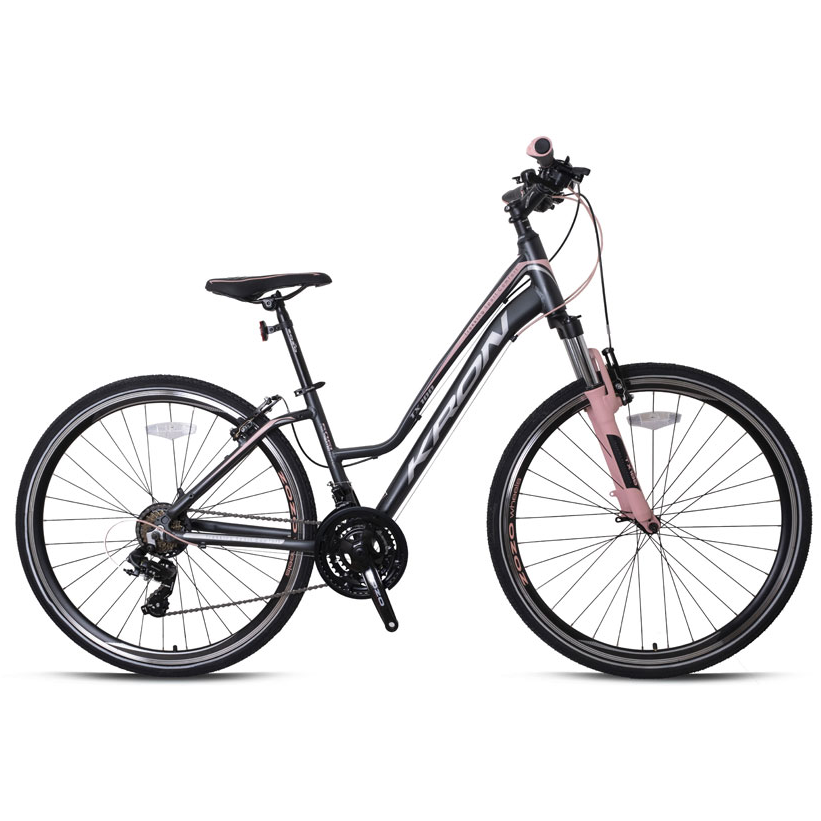 Damesfiets TX 100 28 inch grijs-roze Damesfiets TX 100 28 inch grijs-roze